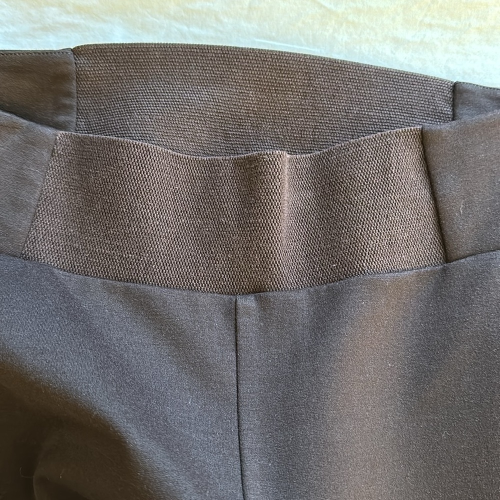 Eileen Fisher Chocolate Brown Pull On Straight Leg Pants - Picture 5 of 7